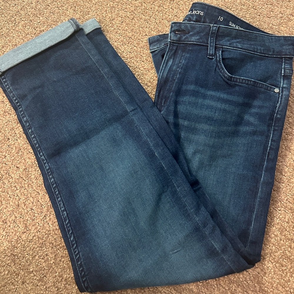 Size 10 Slim Boyfriend Jeans Calvin Klein